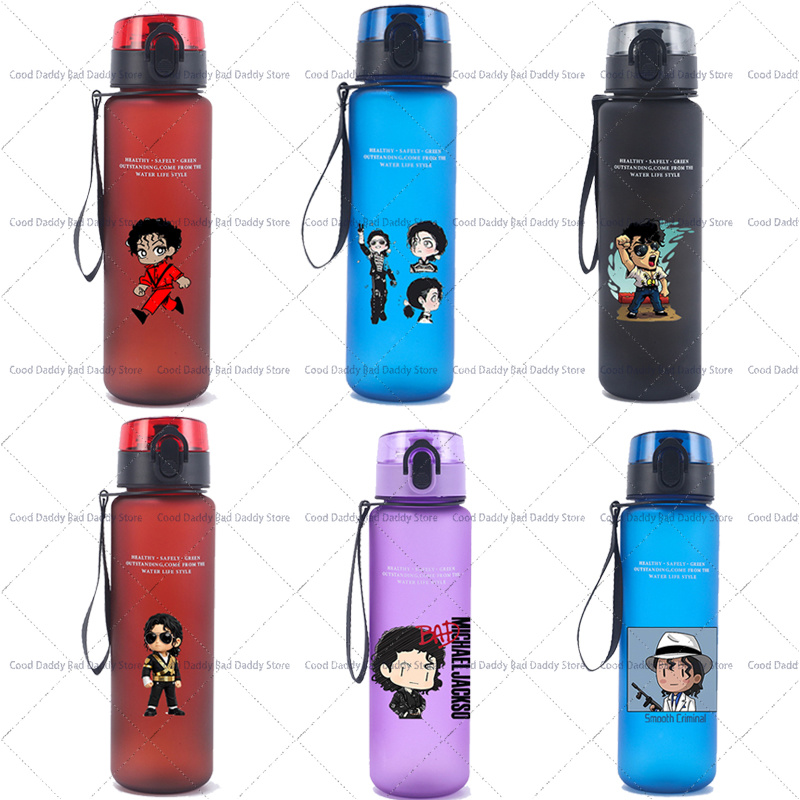 Aquatic Gym - Wasserflasche mit Cartoon-Figur Michael Jackson-Aufdruck, The