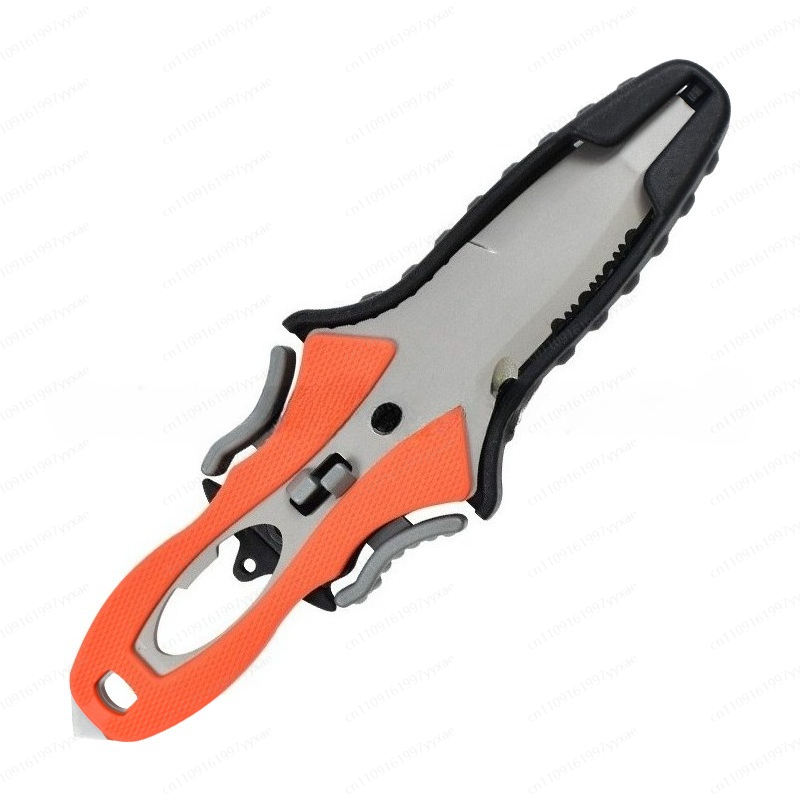Dive Knife Titanium - Wasserrettungsmesser Outdoor-Seilschneider Titan-beschichtetes Tauchmesser Multifunktionales Tragbares