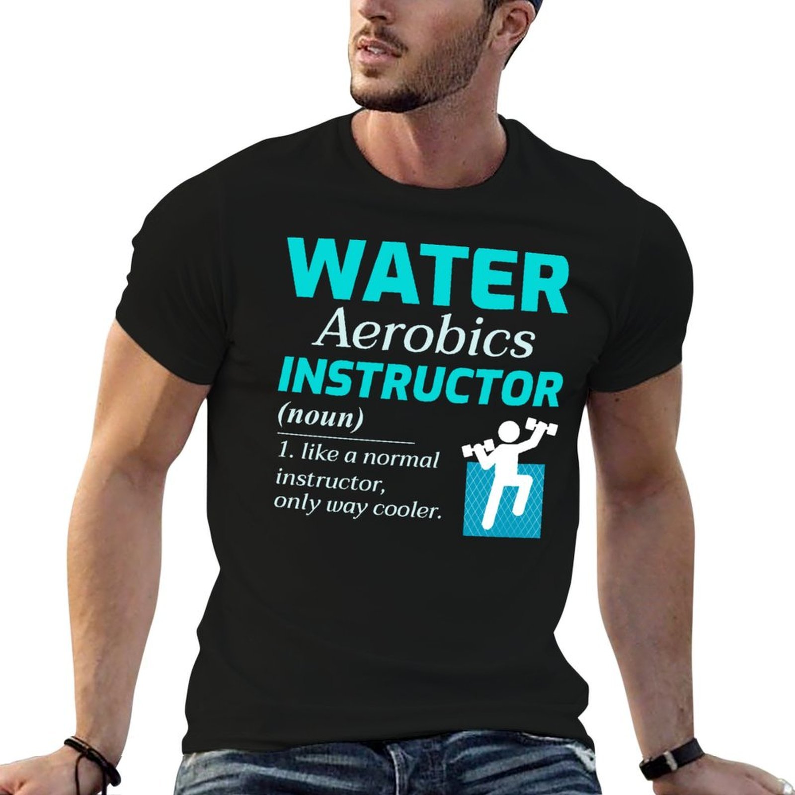 Aquatic Aerobics - T-Shirt für Wasser-Aerobic-Lehrer, Aquafitness-Trainer, Anime-T-Shirts, übergroße